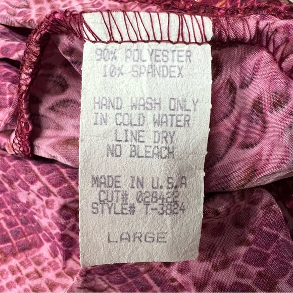 Forever 21 pink sparkly snakeskin halter top vintage y2k. Sz L stretchy. NWOT - Picture 9 of 13